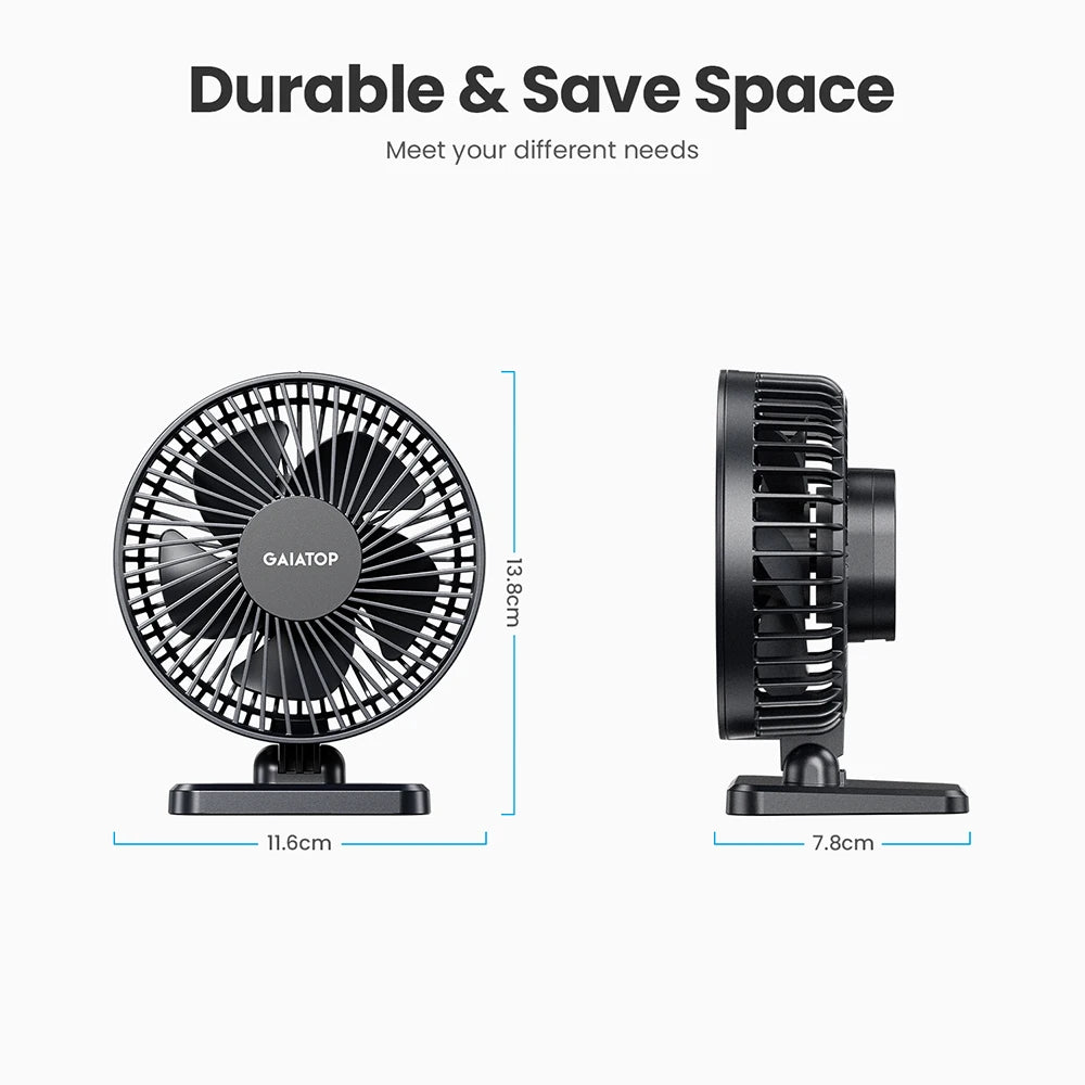 GAIATOP Mini USB Desktop Fan Portable Fan Desktop Office USB Quiet Cooling Fans Three Speed Adjustment Suitable For Home Office